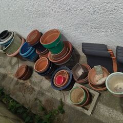 植木鉢・瓦・石　必要な方、差し上げます。