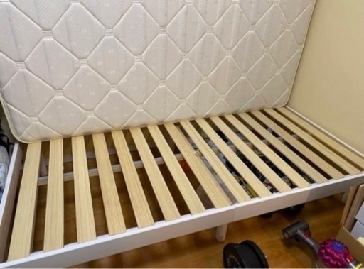 すのこベッド　シングル　マットレス付き