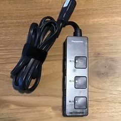 Panasonic 3個口タップ (コード2m)