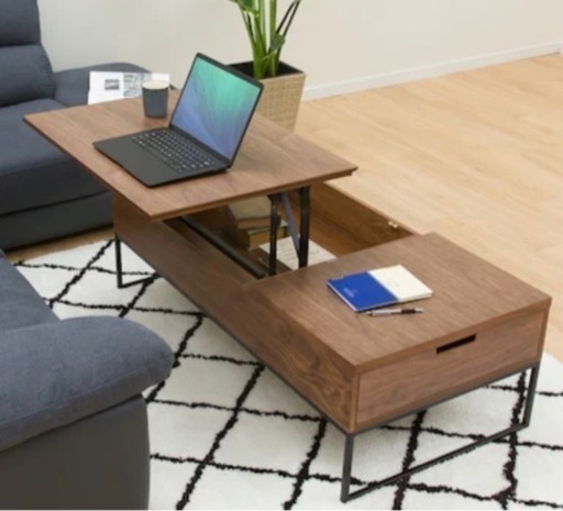 美品　昇降センターテーブル(Nヒバリ 120 MBR）