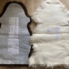 IKEA SKOLD 羊皮 ラグ 2点セットの画像
