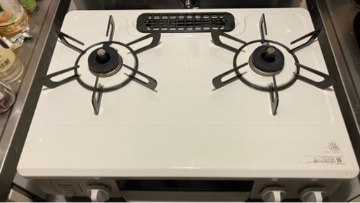 【美品】ガスコンロ リンナイ (Rinnai) HOWARO ホワロ 56cm 2口 ガステーブル 都市ガス 片面焼きグリル