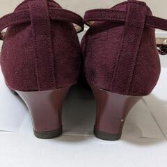 0円　マルイのらくちんパンプス　ヴェリココ　スエードパンプス　ワインレッドの画像