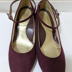 0円　マルイのらくちんパンプス　ヴェリココ　スエードパンプス　ワインレッドの画像