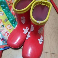 Mickey長靴とポンチョの画像