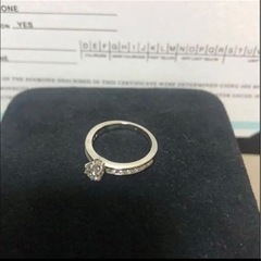 ティファニー　ブリリアントカットダイヤモンドリング 0.3ct　ptの画像