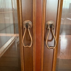 昭和レトロ　しっかりしたキャビネット　ブックシェルフの画像