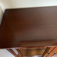昭和レトロ　しっかりしたキャビネット　ブックシェルフの画像
