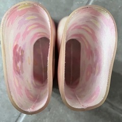 子供 キッズ 女の子 ぼんぼんりぼん 長靴 ピンク 16cmの画像