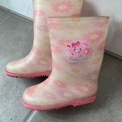 子供 キッズ 女の子 ぼんぼんりぼん 長靴 ピンク 16cm