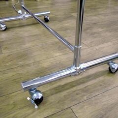 棚板付き ハンガーラック 幅88×奥49×高120cm メタルラック スチール 収納 家具 札幌市 厚別区の画像