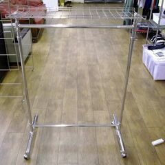 棚板付き ハンガーラック 幅88×奥49×高120cm メタルラック スチール 収納 家具 札幌市 厚別区の画像
