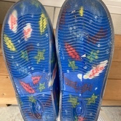 青　長靴　18cmの画像