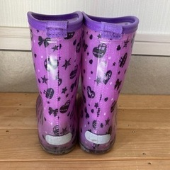 紫　長靴　20cmの画像
