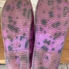 紫　長靴　20cmの画像