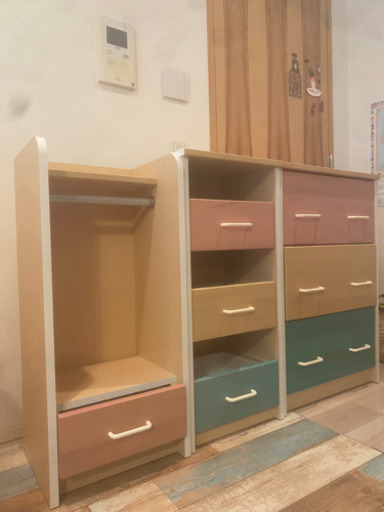 【値下げ】【バラ売り可】オシャレで可愛いカラフルな子供用チェスト　3種類