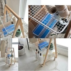 ※7月中のみ【定価11000円美品（メーカー完売品）】ランドリーラック　ナチュラル　の画像