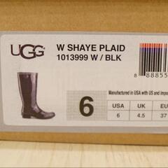 【新品同様】UGG SHAYE PLAID レインブーツ（長靴）23cmの画像
