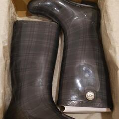 【新品同様】UGG SHAYE PLAID レインブーツ（長靴）23cmの画像
