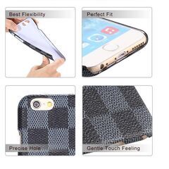 スマホケース iPhoneケース ケース カバー チェック柄 レザー 合皮 格子 シンプル ハードケース 薄型 軽量 ワイヤレス充電 ポリカーボネート Apple アップル アイフォン アイホン 携帯保護カバー ソフト 卓上 落下防止 すり傷防止 指紋防止 耐衝撃 iPhone SE3(2022)/SE2(2020)/8 Plus/7 Plus/8/7の画像
