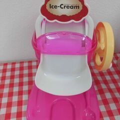 アイスクリームメーカー2 おうちで簡単 バニラアイス ピンク 夏の画像