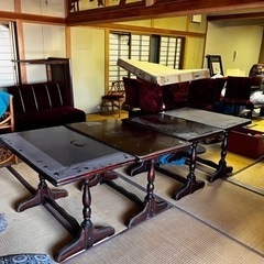 レトロ　木製テーブル　４個