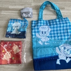 ポケモン　ガチャガチャ　ポーチとエコバッグ　2個