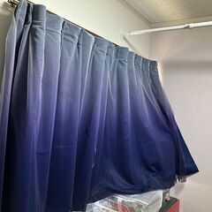  【2枚組】グラデーションカーテン（レース付き） の画像