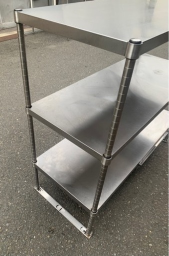 業務用 置き棚 3段 上棚 W1185×D485×H1090 キッチンラック 作業台 上置棚 上置き台 作業台棚 台下冷蔵庫置き棚 D