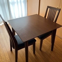 ※足を外してお渡し※ 2人用ダイニングセット