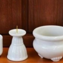 ミニ仏具セット 白 新品