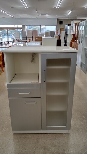 ★ジモティ割あり★ NITORI レンジ台 銀 H115×D42.5×W80 クリーニング済み TJ1004