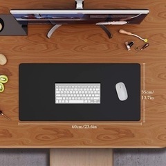 YSAGi デスクマット コルクデスクパット 環境に優しい パソコンマット ゲーミングマウスパッド オフィス及び自宅用 テーブルマット (濃い灰色, 60*35cm)の画像