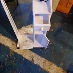 鏡台 中古 ドレッサー 姿見 ホワイトの画像