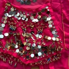 サリー　キッズ　サイズ100センチくらい 写真にもアップしましたが、足の部分のヒラヒラが1つ切れています。の画像