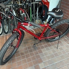 26インチ　ファットバイク　6speed　レッド