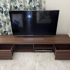 【値下げ】ワイドテレビボード【180cm】キャスター付ローボードの画像