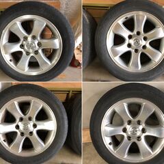 『値下げ』ハイエース・ランクルプラド 17インチ タイヤ トヨタ純正アルミホイール 4本セットの画像