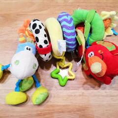 赤ちゃん用おもちゃ10点　生後1ヶ月〜　ガラガラ、ビニール音、コンビ、ファミリア、ミキハウス等の画像