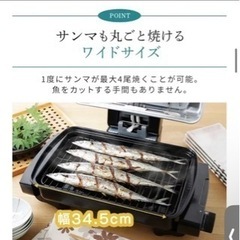 新品未使用品 アイリスオーヤマ ホットプレート フィッシュロースターの画像