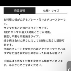 新品未使用品 アイリスオーヤマ ホットプレート フィッシュロースターの画像