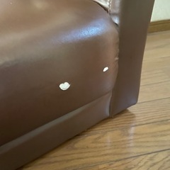 レトロな茶色ソファーあげます！の画像