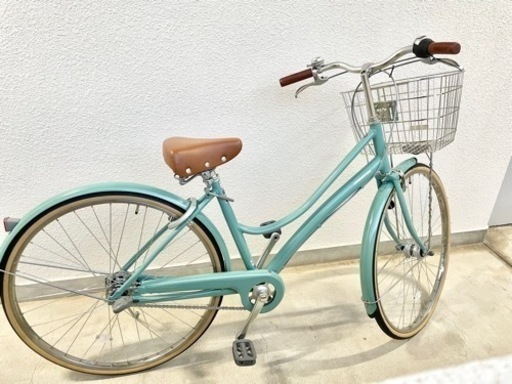 【ぼぼ未使用】ブリヂストン BRIDGESTONE 27型 シティサイクル E73LT1 [EBRIDGE L（エブリッジ L） 内装3段変速 E.Xモダングリーン]