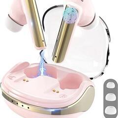 ワイヤレスイヤホン bluetooth　ピンクの画像