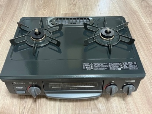 プロパンガス　ガスコンロ　リンナイ　左強火力　ガスホース付