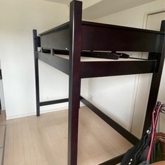 ロフトベッド　ブラック