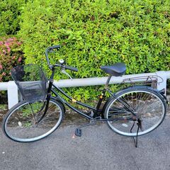 リサイクルショップどりーむ鹿大前店　No.866　自転車　黒　26インチ　カゴ・ライト付き　中古