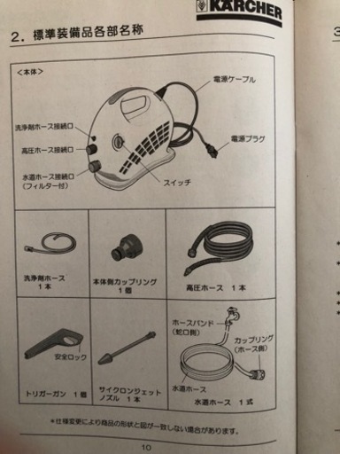 【未使用】ケルヒャー 欠品あり