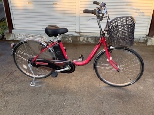 89  パナソニック新機種電動アシスト自転車viviDX24インチ　レッドボディー