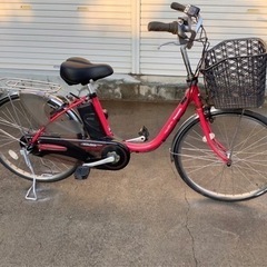 89 パナソニック新機種電動アシスト自転車viviDX24インチ レッドボディー